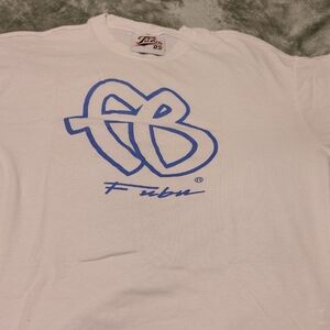 FUBU White Tee with Blue Graphic